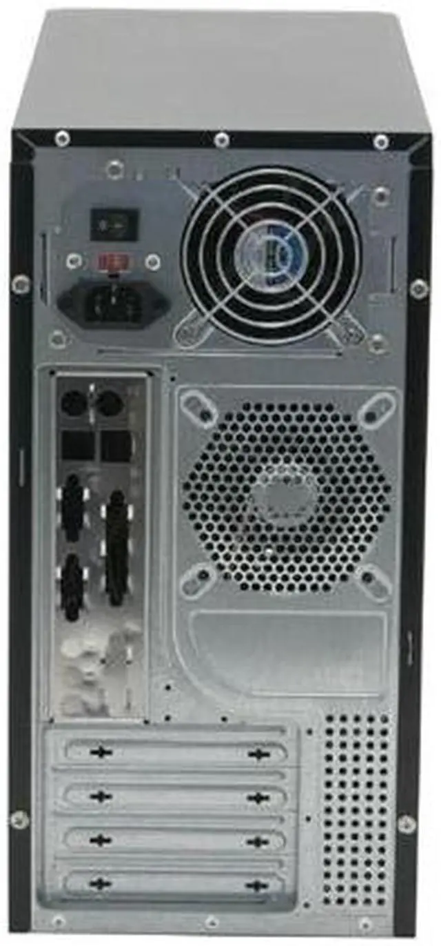 Alt view image 7 of 15 - APEX TX-346 Black/Silver Steel ATX Mini Tower Computer Case ATX12V 300W Intel & AMD Listed Power Supply