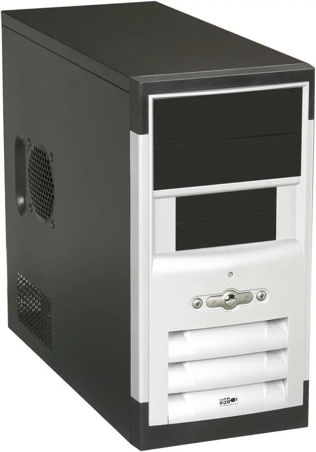 Main image of APEX TM-302-3 Black/ Silver Steel Micro ATX Mid Tower Computer Case 300W Power Supply