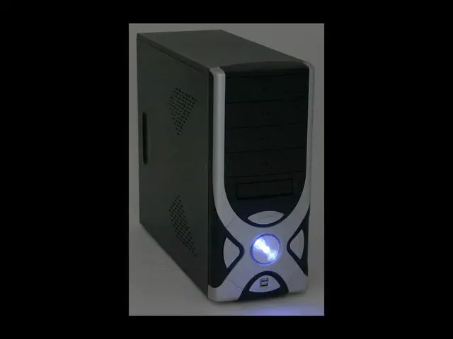 Alt view image 15 of 16 - APEX PC-336 Black/Silver Steel ATX Mid Tower Computer Case 350W Power Supply