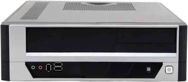 Alt view image 3 of 10 - APEX DM-317-A Black/ Silver Steel Micro ATX Media Center / Slim HTPC Computer Case w/ ATX12V Flex 275W Power Supply