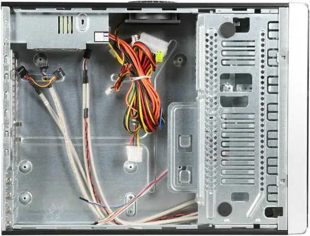 Alt view image 7 of 9 - APEX DM-318 Black Steel Micro ATX Media Center / Slim HTPC Computer Case w/ ATX12V TFX 275W Power Supply