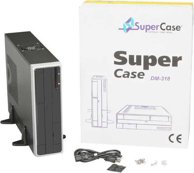 Alt view image 9 of 9 - APEX DM-318 Black Steel Micro ATX Media Center / Slim HTPC Computer Case w/ ATX12V TFX 275W Power Supply