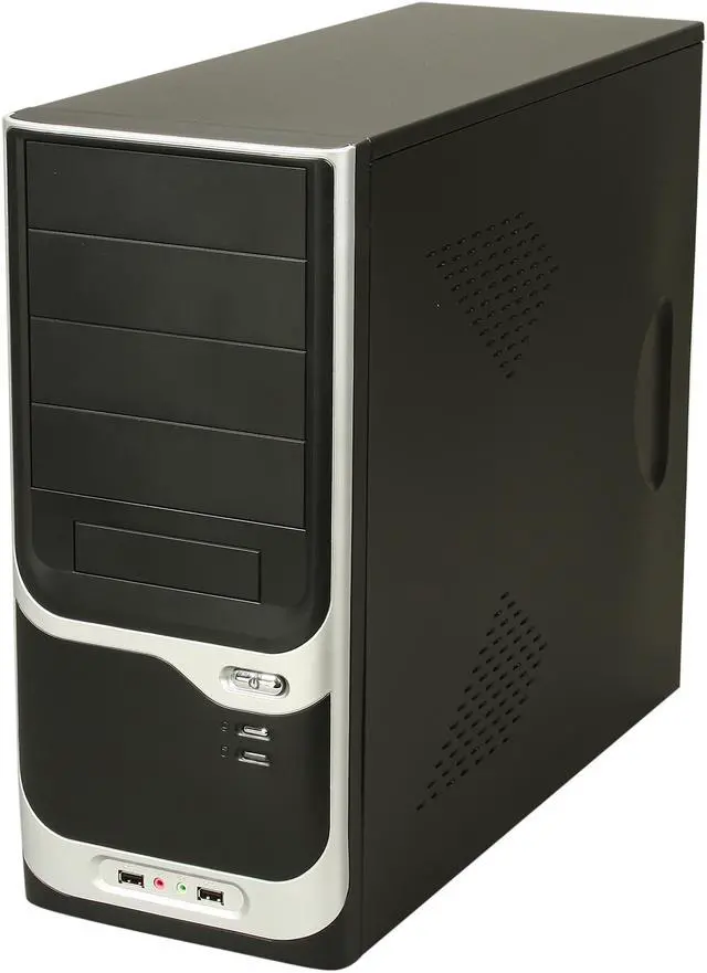 Alt view image 3 of 8 - APEX PC-375 Black Steel ATX Mid Tower Computer Case ATX12V 300W Power Supply