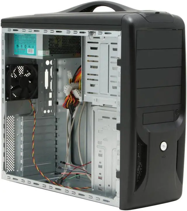 Alt view image 9 of 15 - APEX PC-381 Black Steel ATX Mid Tower Computer Case ATX12V 300W Power Supply