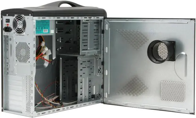 Alt view image 11 of 15 - APEX PC-381 Black Steel ATX Mid Tower Computer Case ATX12V 300W Power Supply