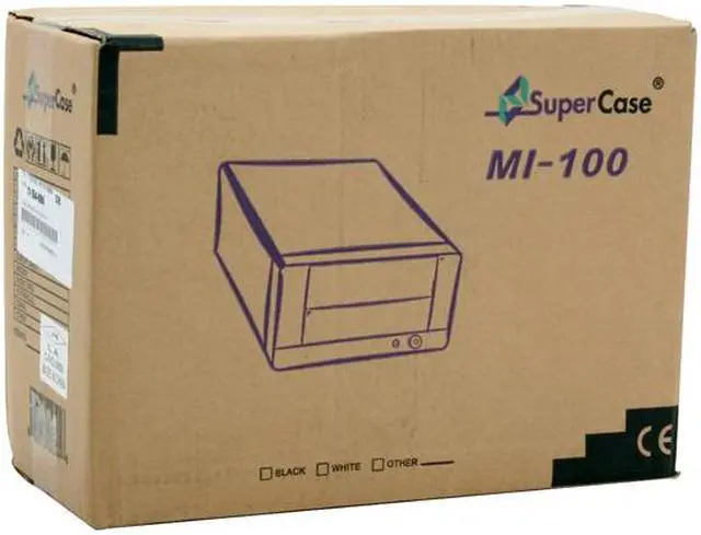 Alt view image 10 of 10 - APEX MI-100 Black / Mirror finish Steel Mini-ITX Tower Computer Case 250W Power Supply