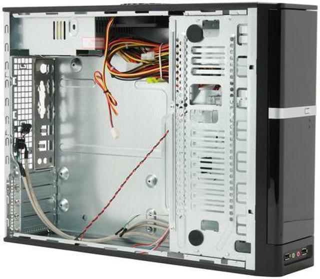 Alt view image 9 of 15 - APEX DM-387 Black Steel Micro ATX Media Center / Slim HTPC Computer Case w/ ATX12V TFX 275W Power Supply
