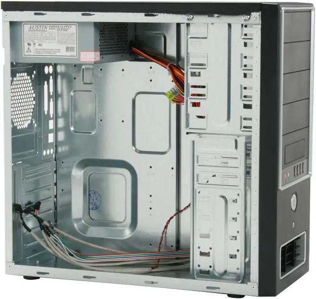 Alt view image 8 of 13 - APEX SK-386 Black Steel ATX Mid Tower Computer Case 300W Power Supply
