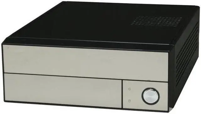 Alt view image 4 of 10 - APEX MW-100 Black Metal with piano finish Mini-ITX Tower Computer Case 60W external Power Supply