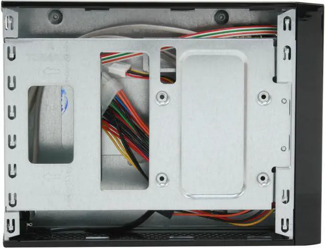 Alt view image 8 of 10 - APEX MW-100 Black Metal with piano finish Mini-ITX Tower Computer Case 60W external Power Supply