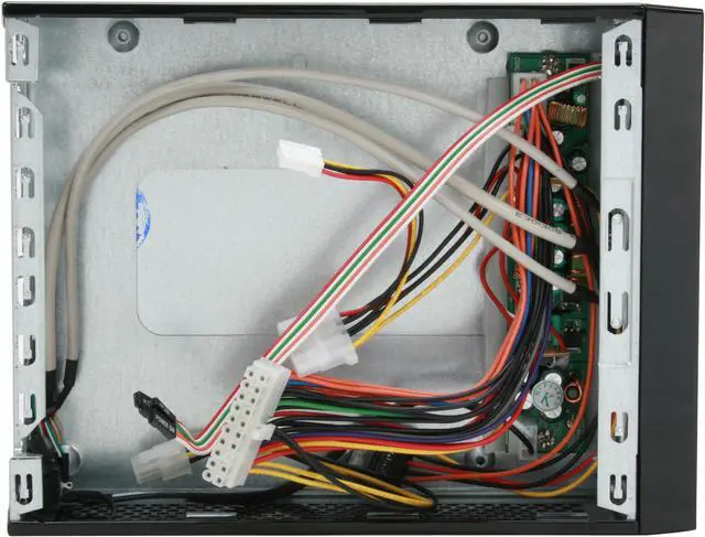 Alt view image 9 of 10 - APEX MW-100 Black Metal with piano finish Mini-ITX Tower Computer Case 60W external Power Supply