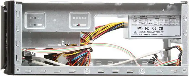 Alt view image 5 of 10 - APEX MI Series MI-008 Black Steel Mini-ITX Tower Computer Case 250W Power Supply