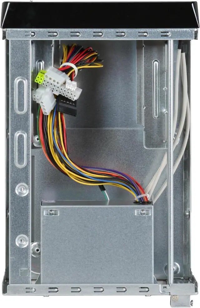 Alt view image 8 of 10 - APEX MI-100BK Black Steel Mini-ITX Tower Computer Case 250W Power Supply