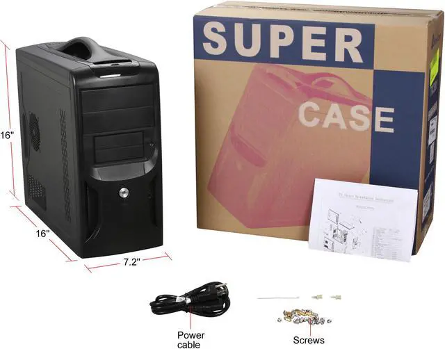 Alt view image 10 of 10 - APEX TX-381-C Black Steel Micro ATX Tower Computer Case