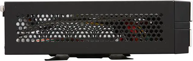 Alt view image 4 of 8 - APEX MW-107V Black Metal Mini-ITX Tower Computer Case 60W external Power Supply