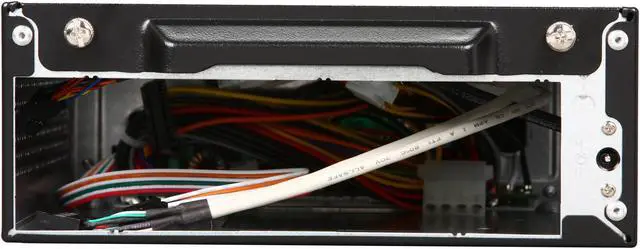 Alt view image 5 of 8 - APEX MW-107V Black Metal Mini-ITX Tower Computer Case 60W external Power Supply