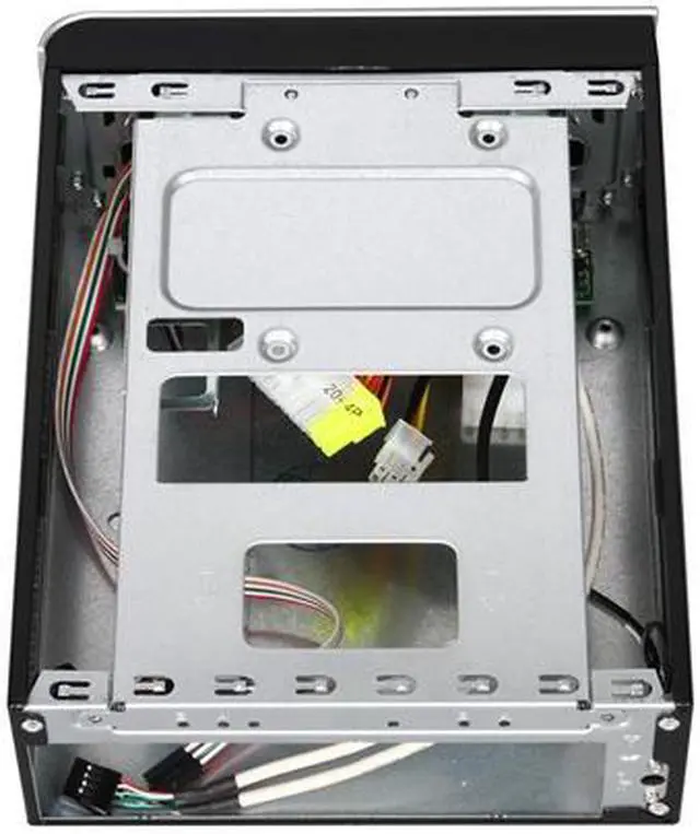Alt view image 6 of 8 - APEX MW-107V Black Metal Mini-ITX Tower Computer Case 60W external Power Supply