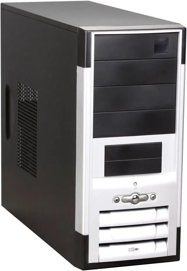 Main image of APEX PC Series (ATX) PC-302-C Black & Silver Steel ATX Mid Tower Computer Case