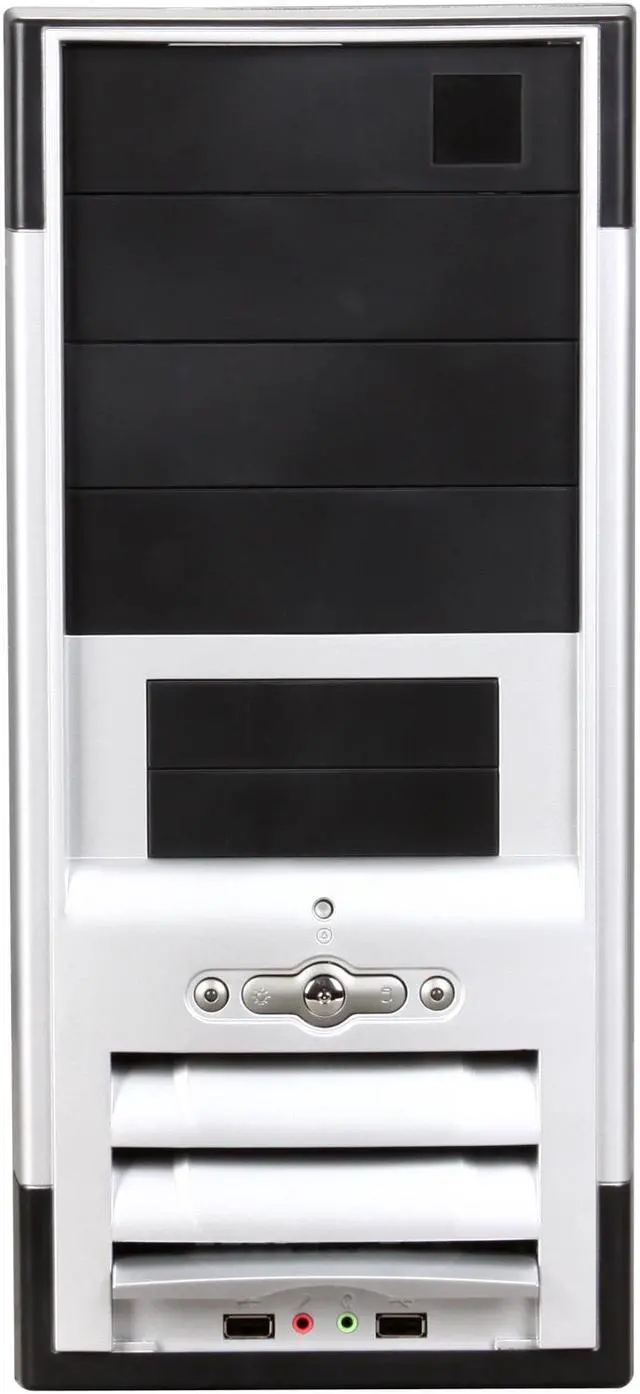 Alt view image 2 of 7 - APEX PC Series (ATX) PC-302-C Black & Silver Steel ATX Mid Tower Computer Case