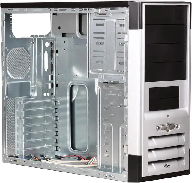 Alt view image 7 of 7 - APEX PC Series (ATX) PC-302-C Black & Silver Steel ATX Mid Tower Computer Case