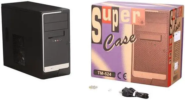 Alt view image 9 of 9 - APEX TM-524 Black Metal / ABS Micro ATX Tower Computer Case