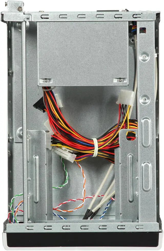 Alt view image 8 of 9 - APEX MI-110 Black / Silver Steel Mini-ITX Tower Computer Case 250W Power Supply