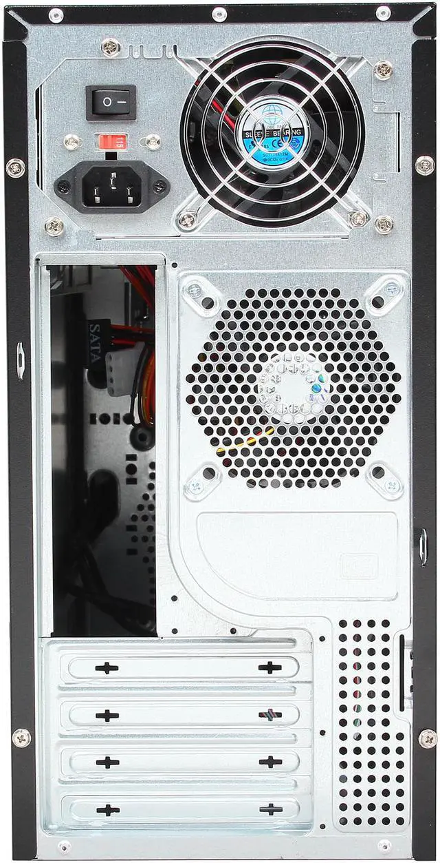 Alt view image 5 of 9 - APEX TX Series TX-606-U3 Black Steel / Plastic MicroATX Tower Computer Case USB3.0 with USB2.0 Adapter Cable 300W Power Supply