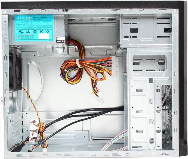 Alt view image 7 of 9 - APEX TX Series TX-606-U3 Black Steel / Plastic MicroATX Tower Computer Case USB3.0 with USB2.0 Adapter Cable 300W Power Supply