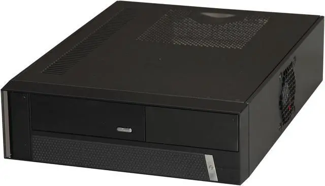 Alt view image 3 of 9 - APEX Black Steel DM-532-U3 Micro ATX Media Center / HTPC Case
