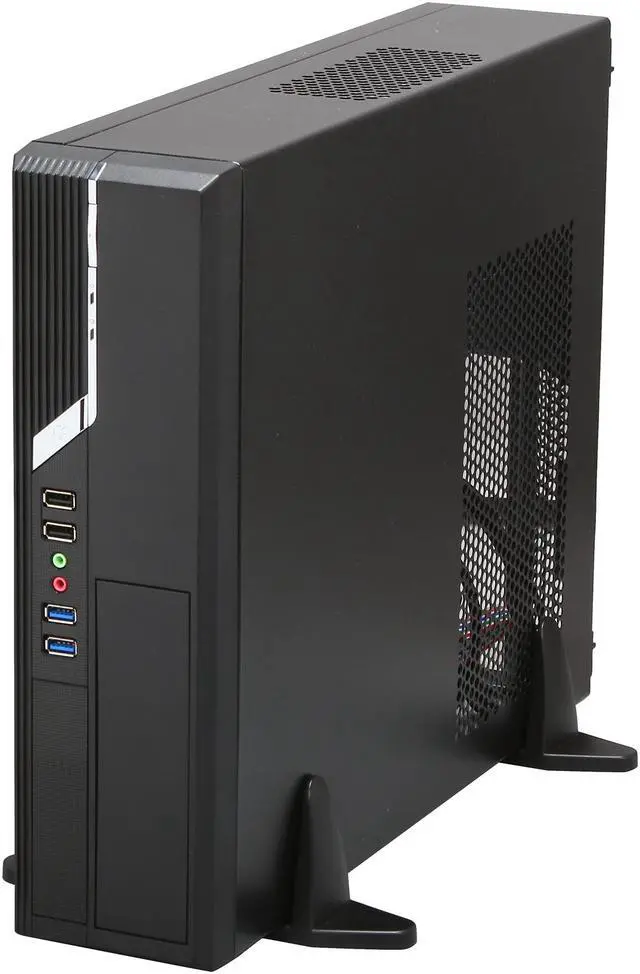 Alt view image 3 of 11 - APEX Black Steel DS-539 Micro ATX Media Center / HTPC Case