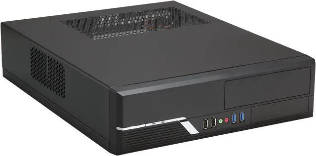 Alt view image 9 of 11 - APEX Black Steel DS-539 Micro ATX Media Center / HTPC Case