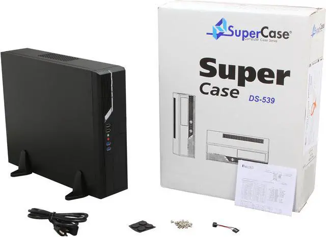 Alt view image 11 of 11 - APEX Black Steel DS-539 Micro ATX Media Center / HTPC Case