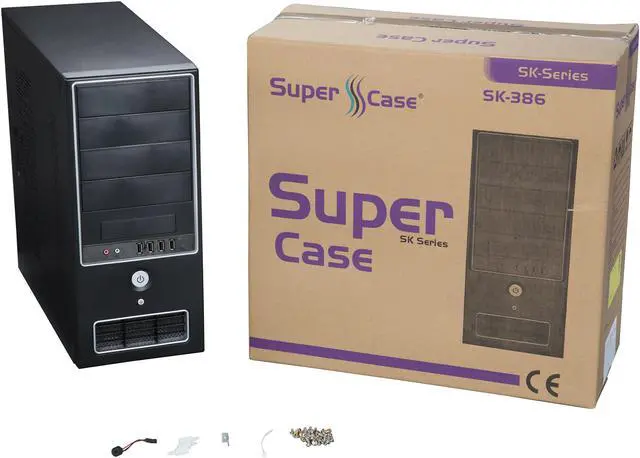 Alt view image 9 of 9 - APEX SK-386-C Black ATX Mid Tower Computer Case