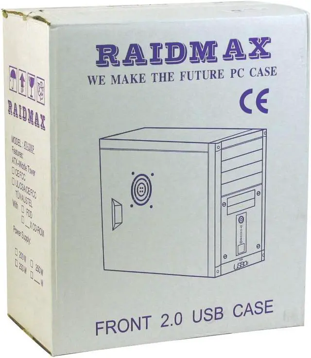 Alt view image 10 of 10 - RAIDMAX Elite ATX-208 Beige 0.7mm SECC Steel ATX Mid Tower Computer Case