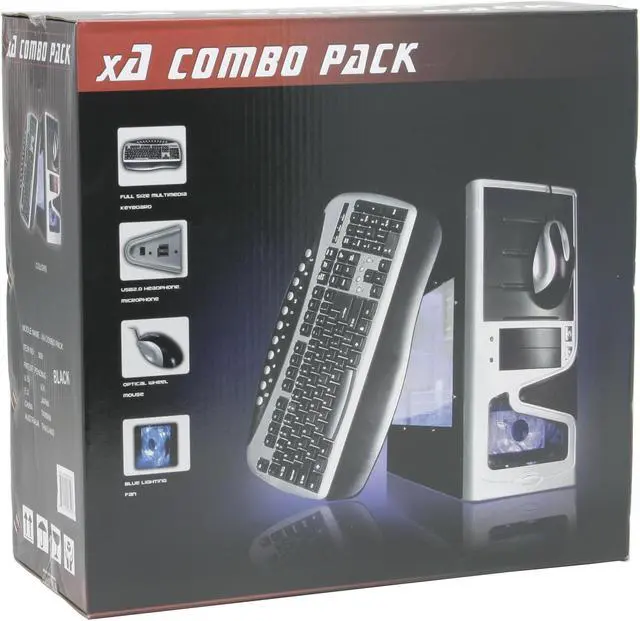 Alt view image 18 of 18 - RAIDMAX xA Combo Pack ATX-568WBP Black SECC Steel ATX Mid Tower Computer Case 380W Power Supply