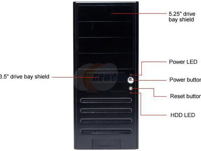 Alt view image 3 of 13 - RAIDMAX xB ATX-528B Black SECC Steel ATX Mid Tower Computer Case