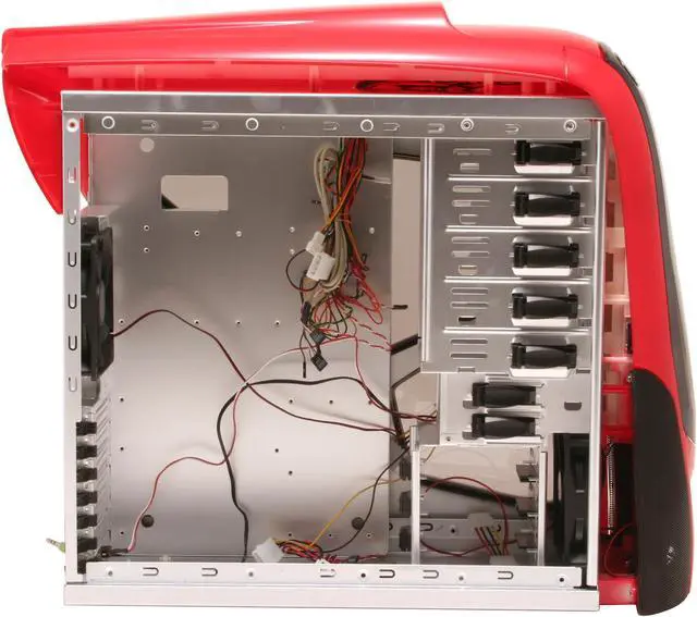 Alt view image 8 of 14 - RAIDMAX RX-9 GT ATX-911WR Red/Black Aluminum ATX Mid Tower Computer Case