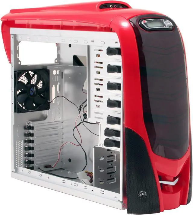 Alt view image 9 of 14 - RAIDMAX RX-9 GT ATX-911WR Red/Black Aluminum ATX Mid Tower Computer Case