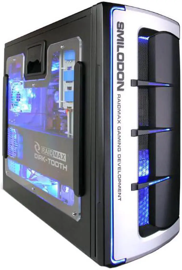 Main image of RAIDMAX SMILODON ATX-612WB Black / Silver 1.0mm SECC Steel ATX Mid Tower Foldout MB Computer Case