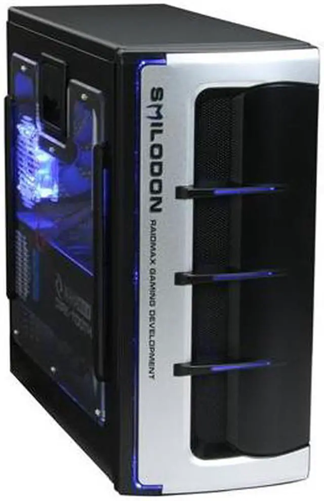 Alt view image 2 of 14 - RAIDMAX SMILODON ATX-612WB Black / Silver 1.0mm SECC Steel ATX Mid Tower Foldout MB Computer Case