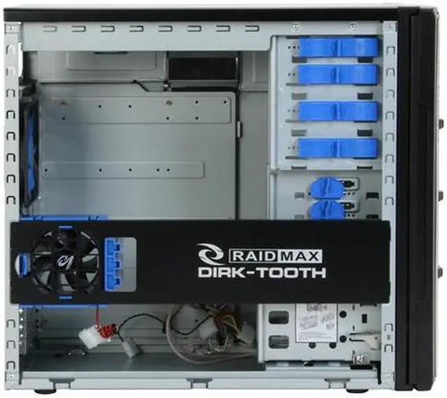 Alt view image 9 of 14 - RAIDMAX SMILODON ATX-612WB Black / Silver 1.0mm SECC Steel ATX Mid Tower Foldout MB Computer Case