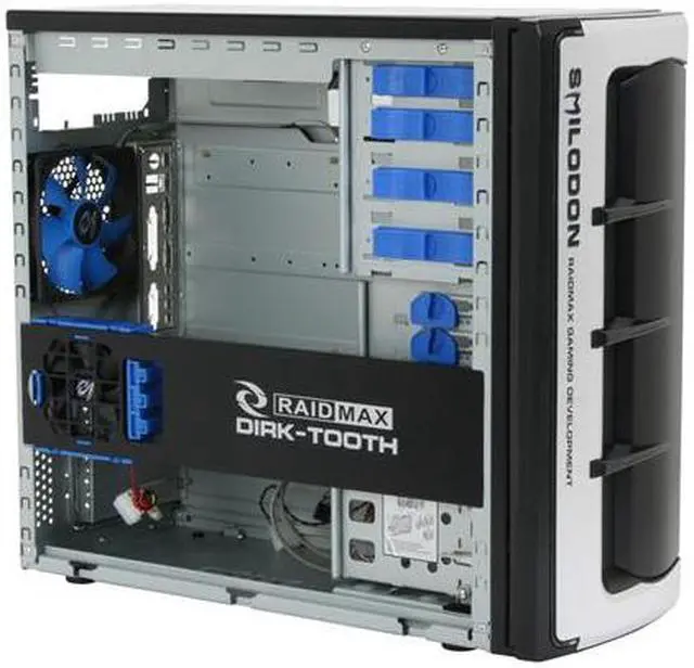 Alt view image 10 of 14 - RAIDMAX SMILODON ATX-612WB Black / Silver 1.0mm SECC Steel ATX Mid Tower Foldout MB Computer Case