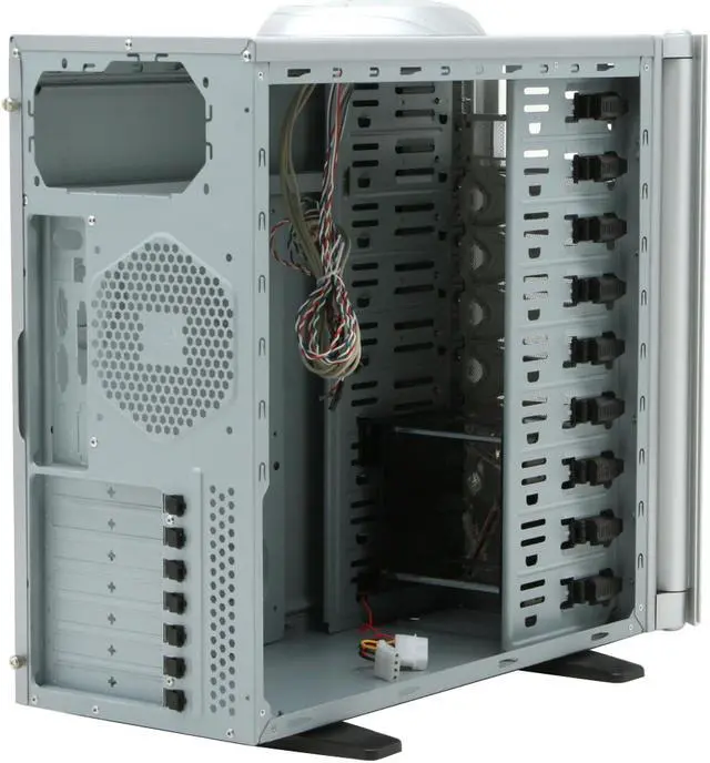 Alt view image 9 of 15 - RAIDMAX KATANA ATX-729WS Silver Steel /Aluminum ATX Full Tower Computer Case