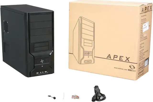 Alt view image 8 of 8 - RAIDMAX APEX ATX-802BP Black SECC Steel ATX Mid Tower Computer Case 450W Power Supply