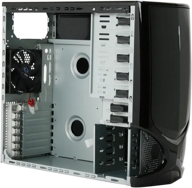Alt view image 8 of 12 - RAIDMAX NINJA ATX-918WB Black SECC Steel ATX Mid Tower Computer Case