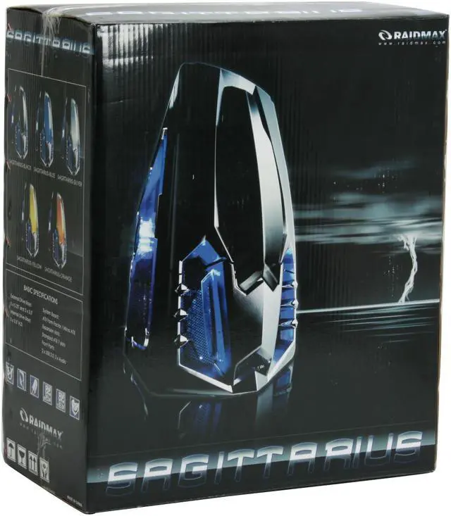 Alt view image 15 of 15 - RAIDMAX SAGITTA 2 ATX-928WB Black 0.7mm SECC Steel ATX Mid Tower Removable MB Computer Case
