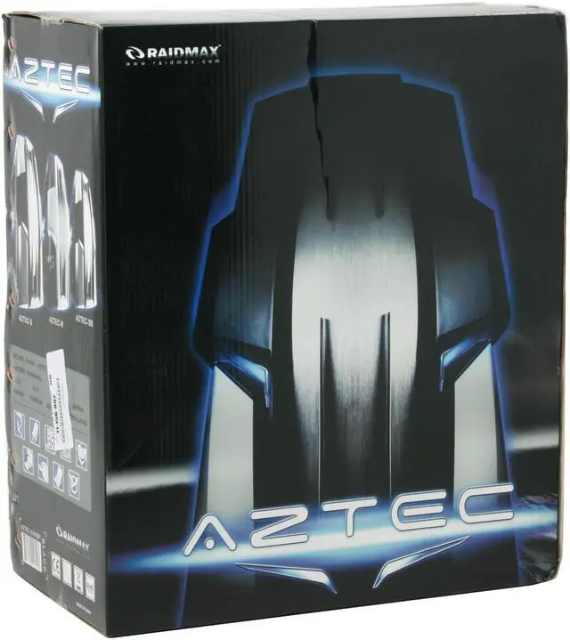 Alt view image 18 of 18 - RAIDMAX AZTEC ATX-619WBP Black/ Silver SECC Steel ATX Mid Tower Computer Case 500W Power Supply