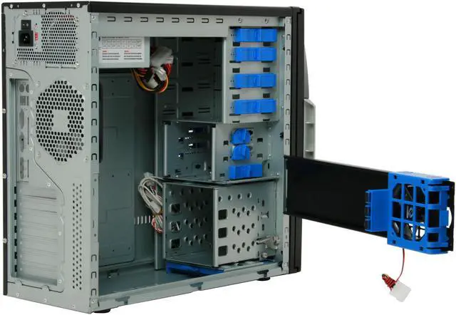 Alt view image 13 of 18 - RAIDMAX AZTEC ATX-619WBP Black/ Silver SECC Steel ATX Mid Tower Computer Case 500W Power Supply