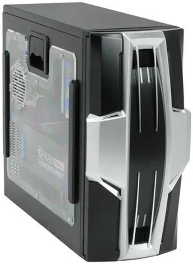Alt view image 4 of 18 - RAIDMAX AZTEC ATX-619WBP Black/ Silver SECC Steel ATX Mid Tower Computer Case 500W Power Supply