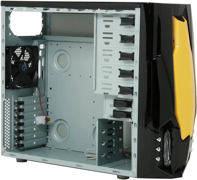 Alt view image 12 of 15 - RAIDMAX SAGITTA 2 ATX-928WY Black/ Yellow 0.7mm SECC Steel ATX Mid Tower Removable MB Computer Case